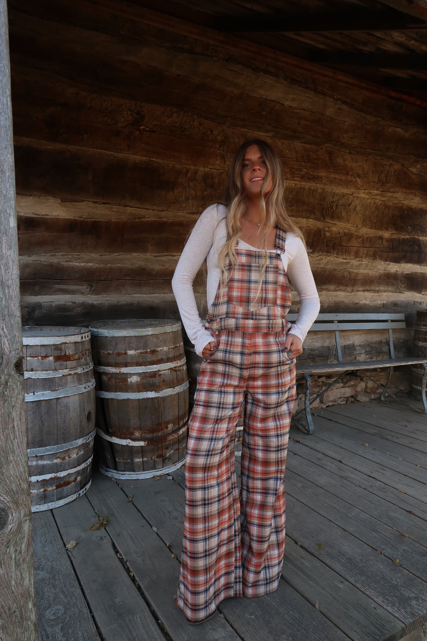 Pumpkin Pie Plaid Overalls