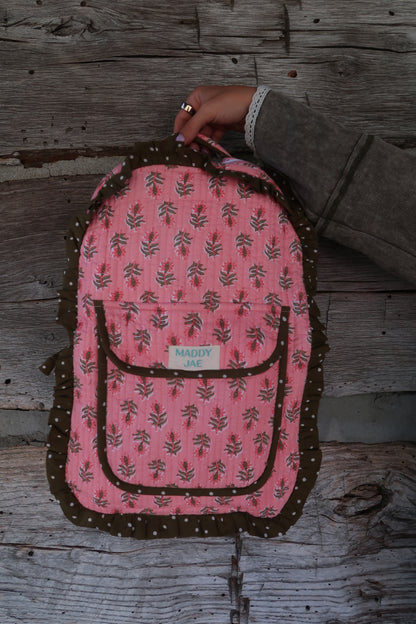 Georgia Ruffle Quilted Backpack