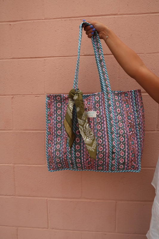 Frankie Quilted Tote Bag