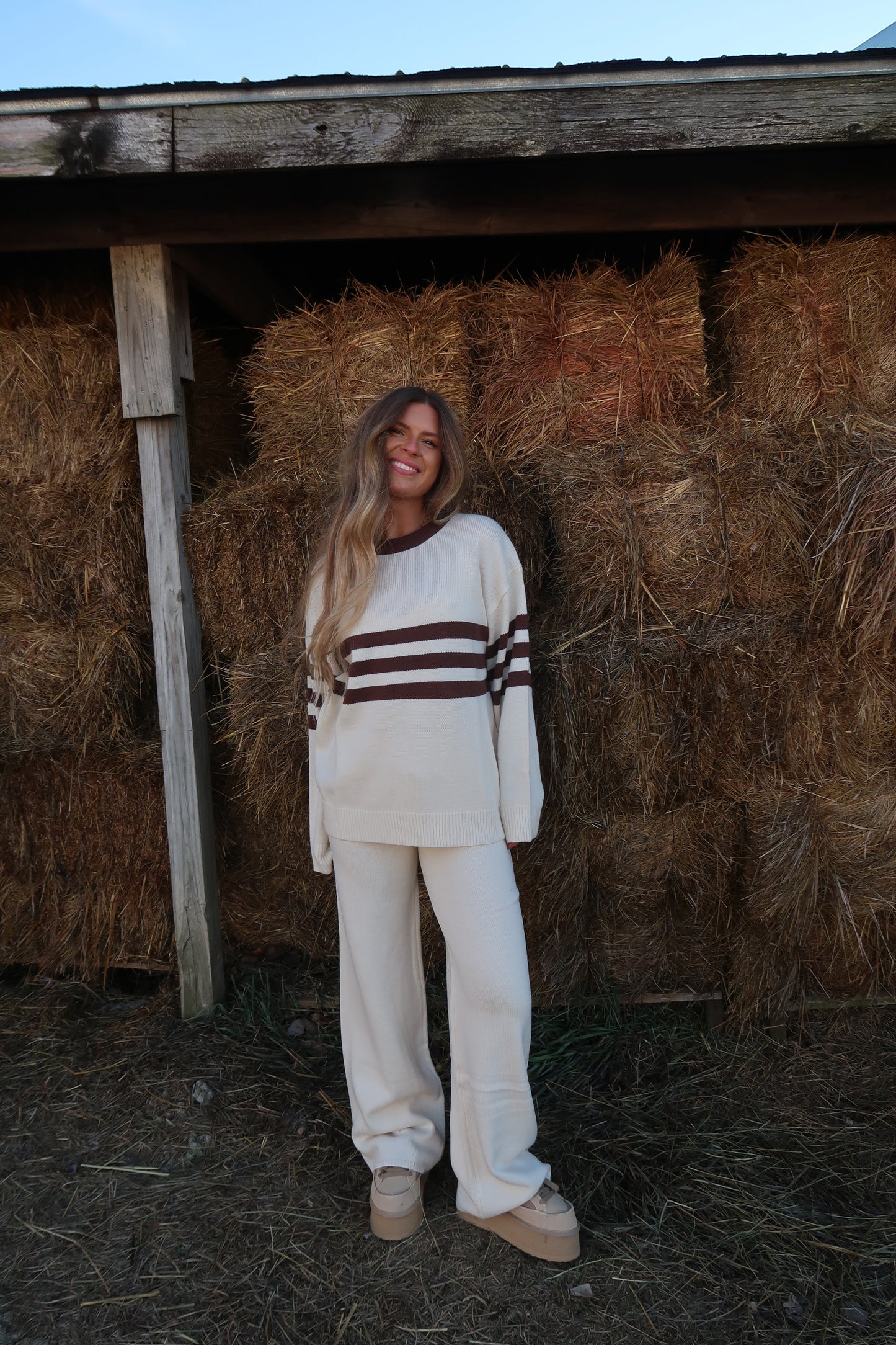 Cream Chestnut Sweater Set