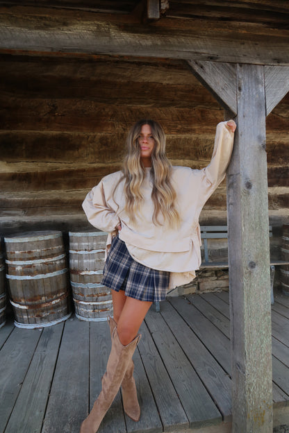 Midnight Plaid Skort