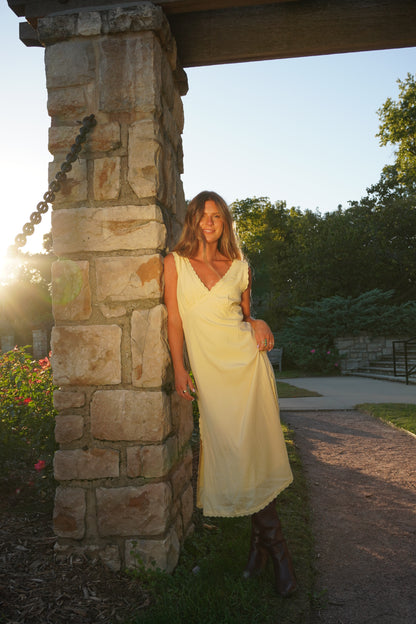 Yellow Frame Midi Dress