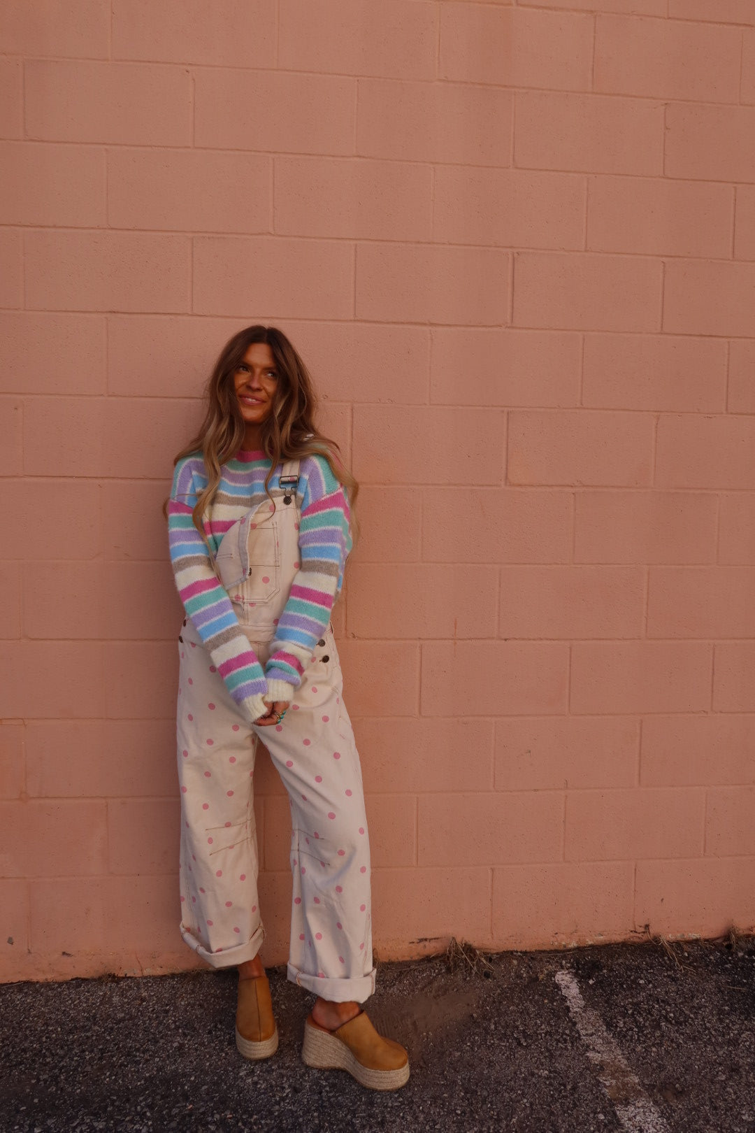 Pink Dottie overalls