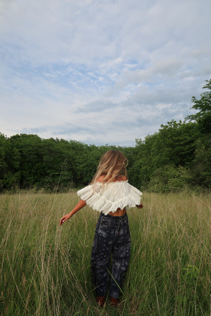 Birdie Lace Off Shoulder Top