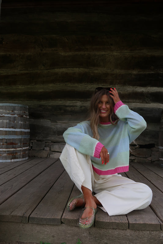 Mint Skys Stripe Knit