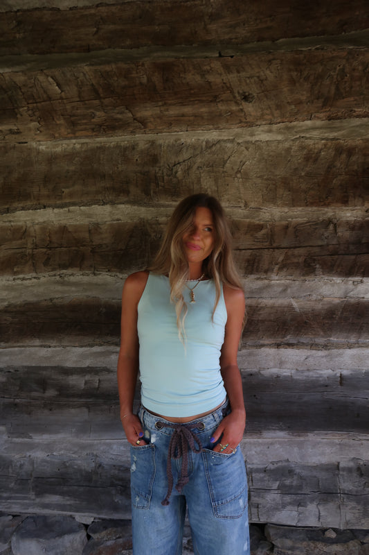 Mint Back To Basics High Neck Tank
