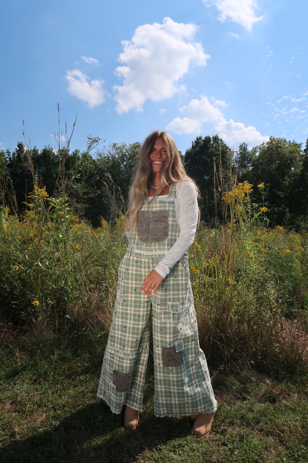 Trailblazer Plaid Overalls