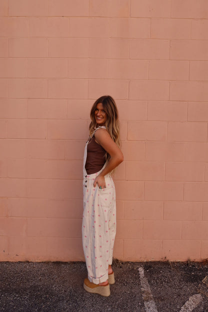 Pink Dottie overalls