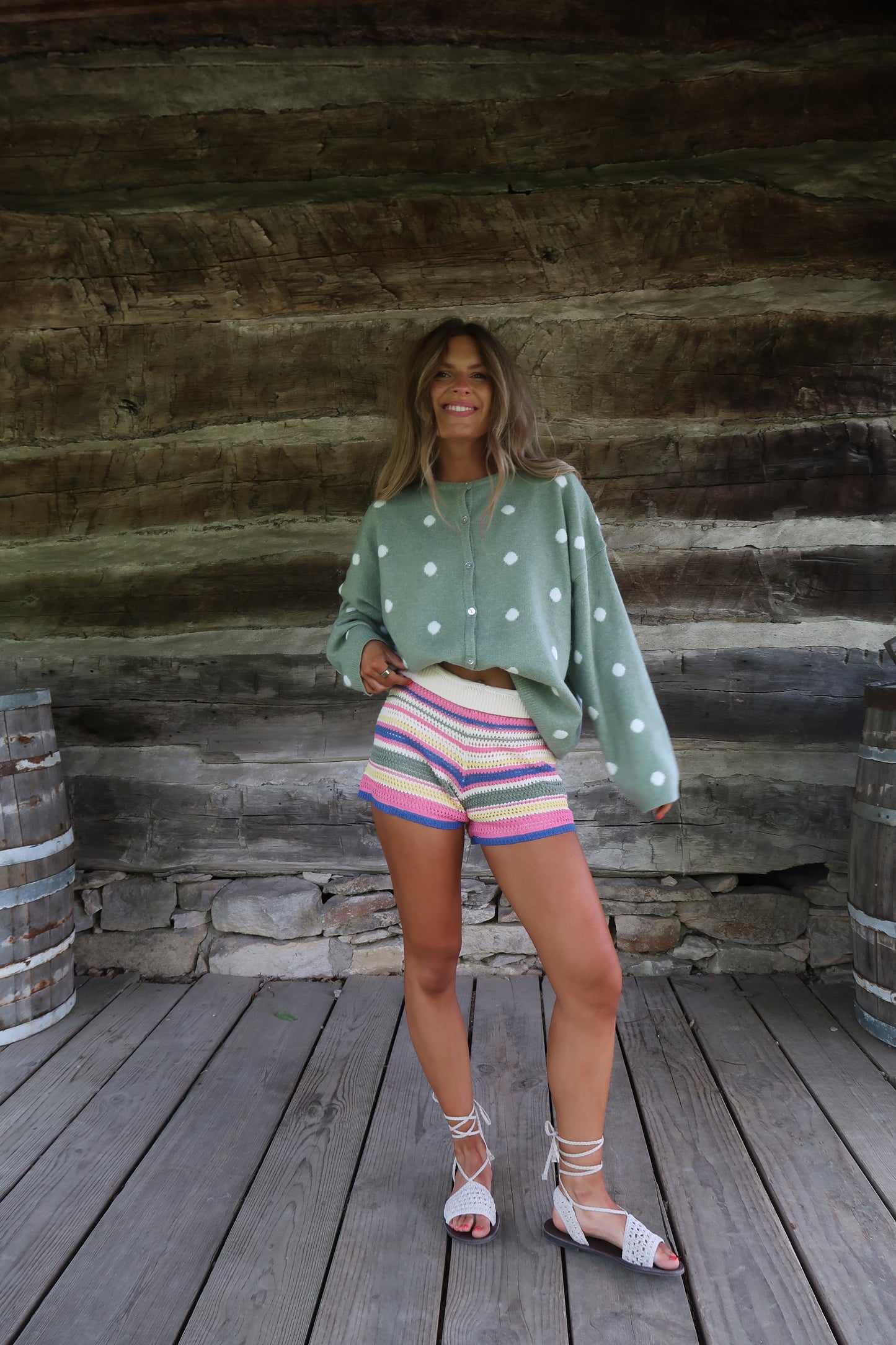 Sage Dot Cardi