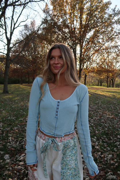 Blue Moon Crop Long Sleeve