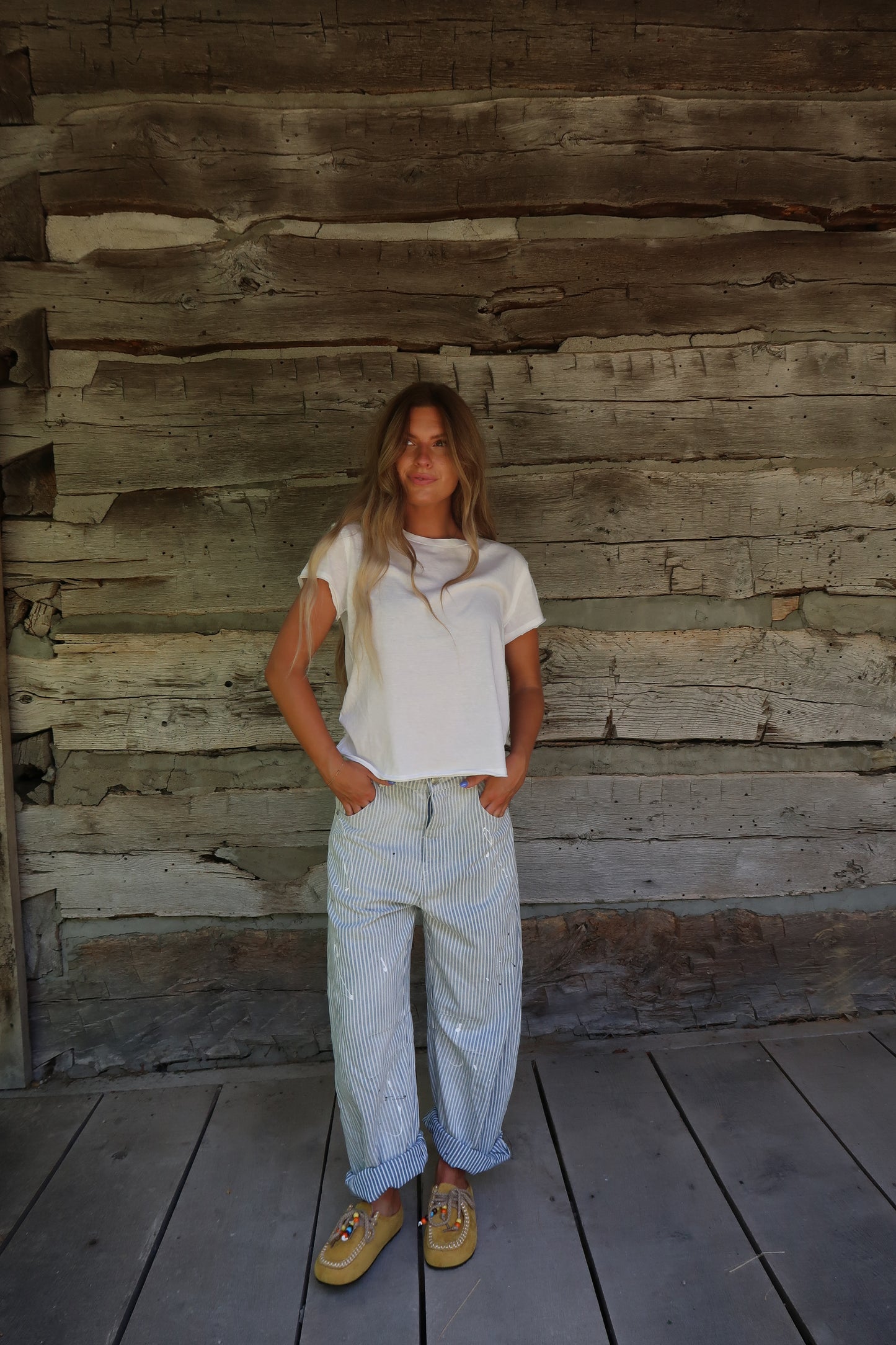 Ivory Washed Boxy Cotton Tee