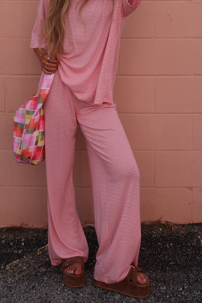 Pink Horizon Stripe Pants