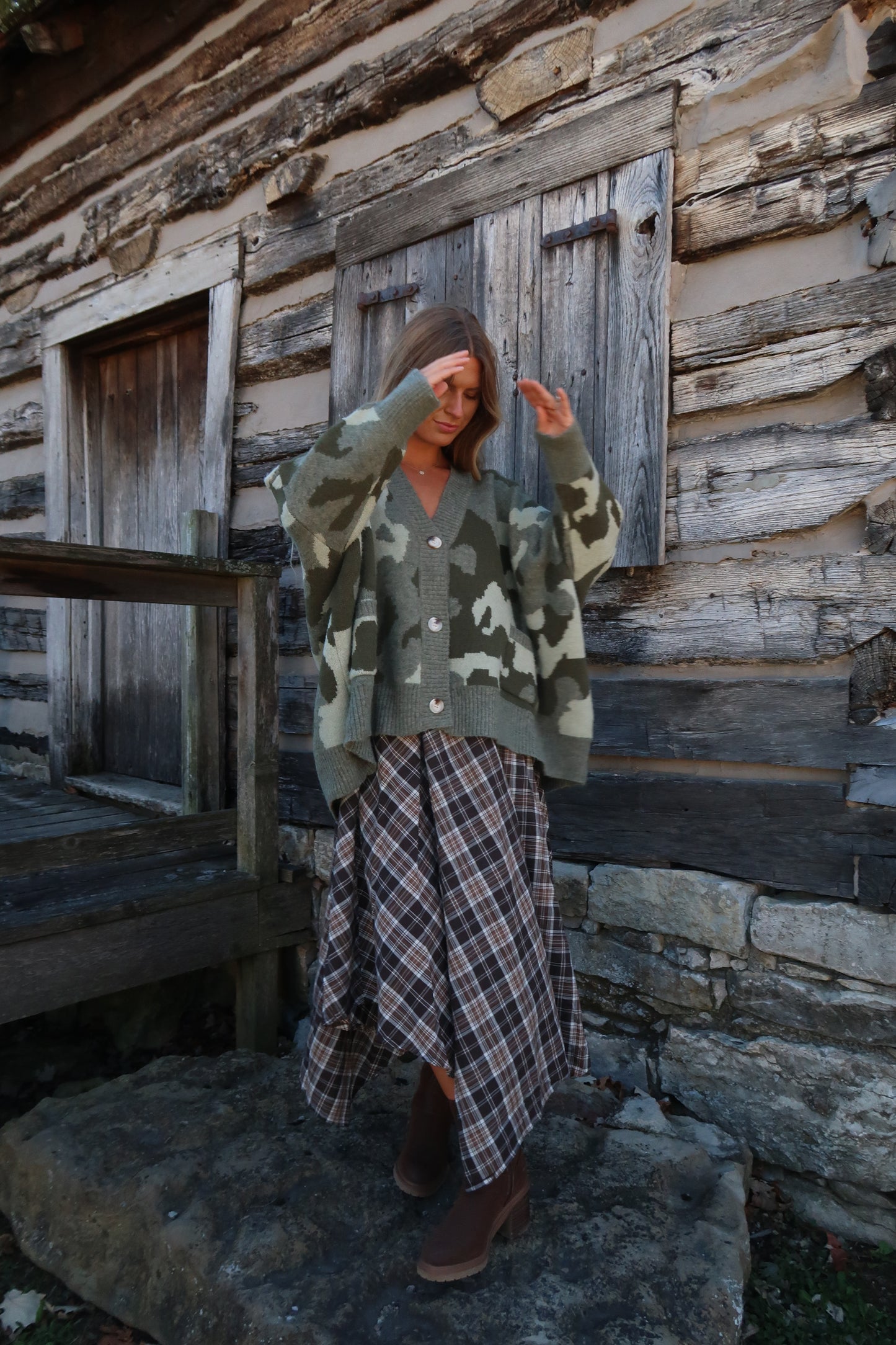 Mocha Aysmetrical Maxi Skirt