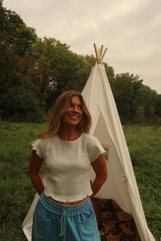 Stone Everyday Crop Tee