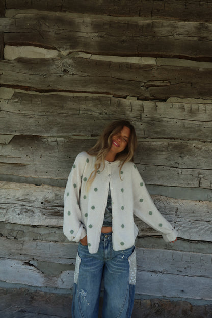 Cream Dot Cardi