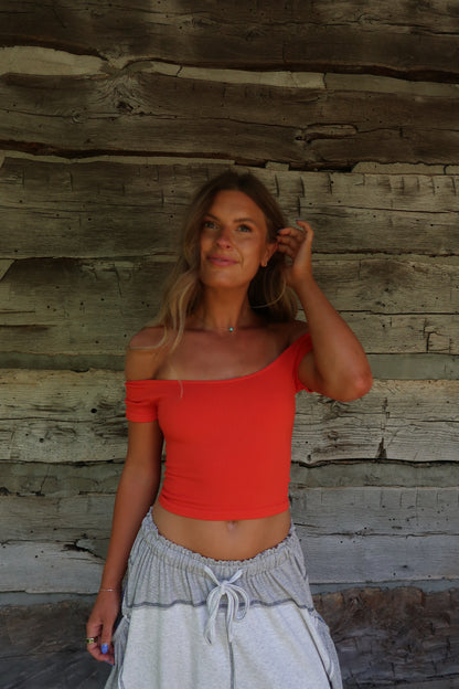 Poppy Seamless Off the Shldr Top