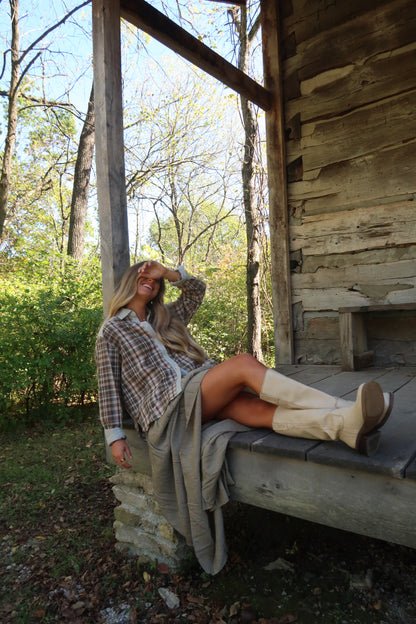 Stonewash Maxi Skirt
