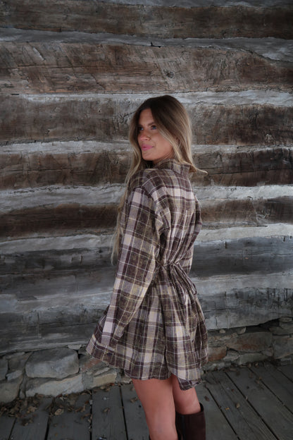 Chocolate Flannel Romper