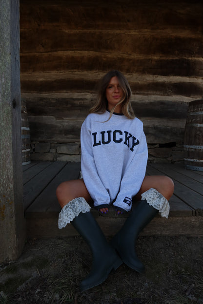 Lucky Plaid Mockneck