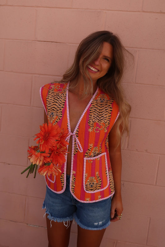 Nova Quilted Bow Vest