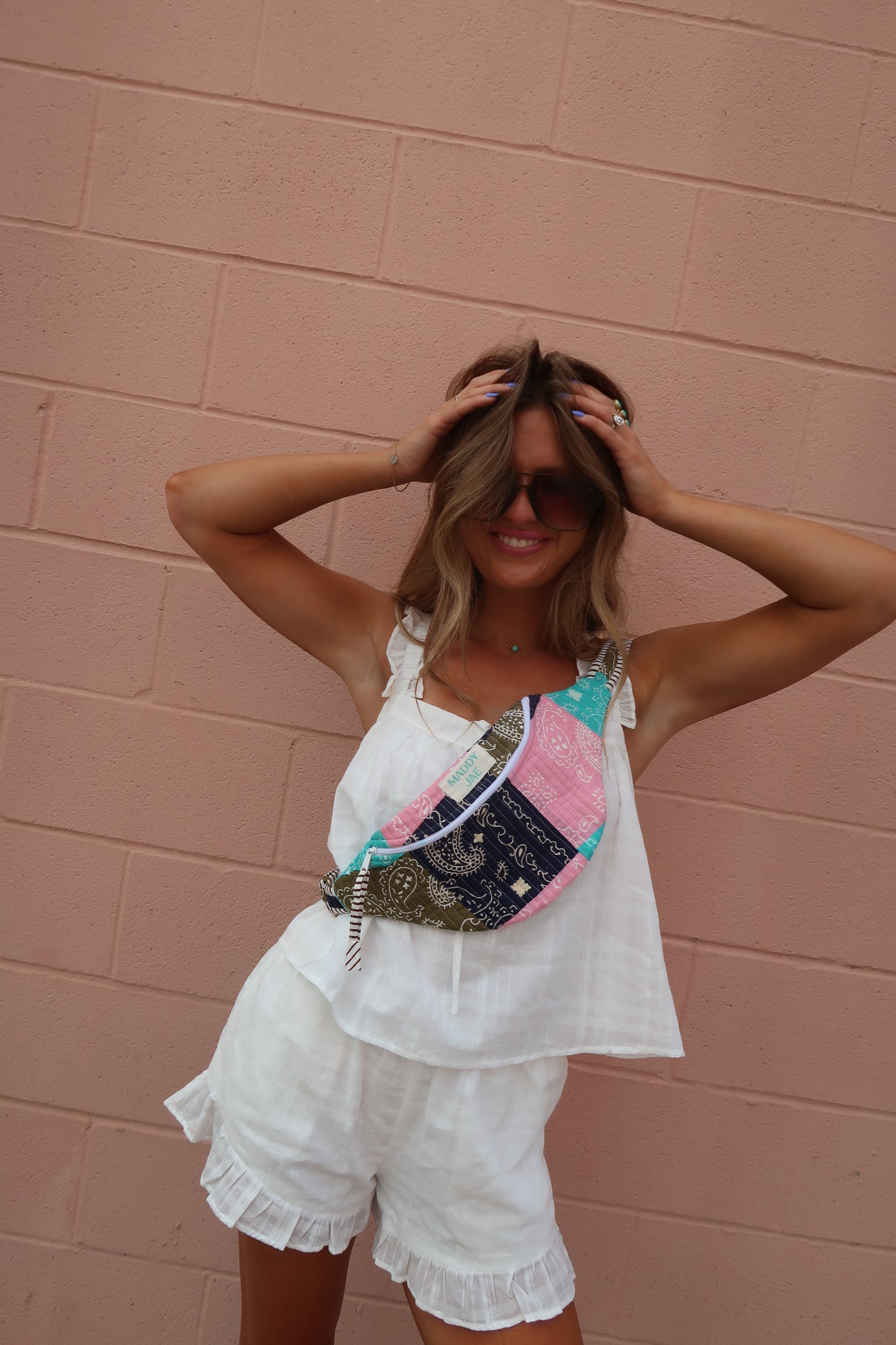 Summer Paisley Quilted Bumbag