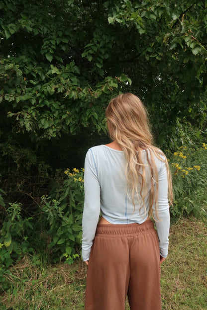 Blue Moon Crop Long Sleeve