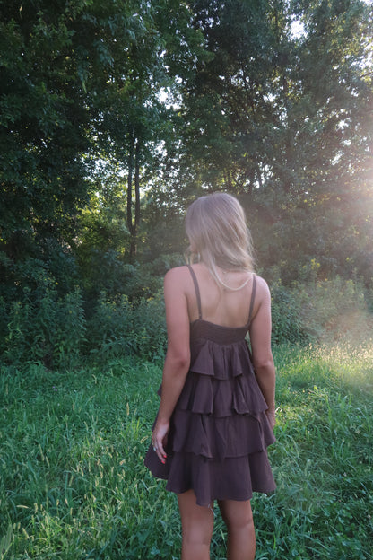 Oakley Ruffle Beaded Dress