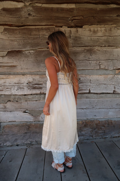 Mae Satin Longline Tank