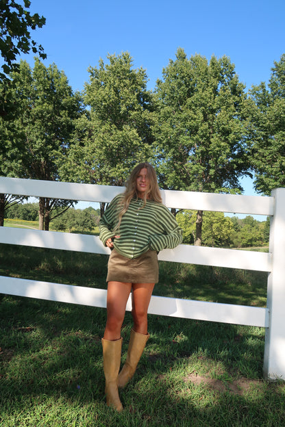 Moss Stripe Everyday cardi