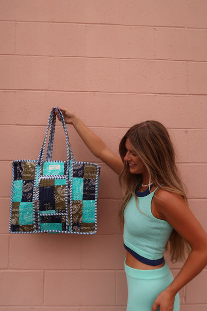 Summer Paisley Quilted Dote Bag