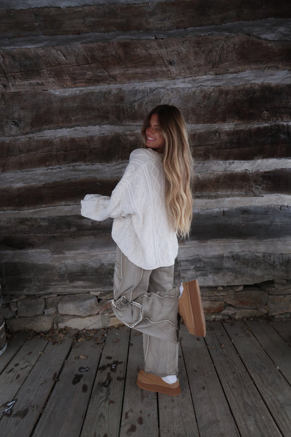 Vanilla Cream Cable Cardi