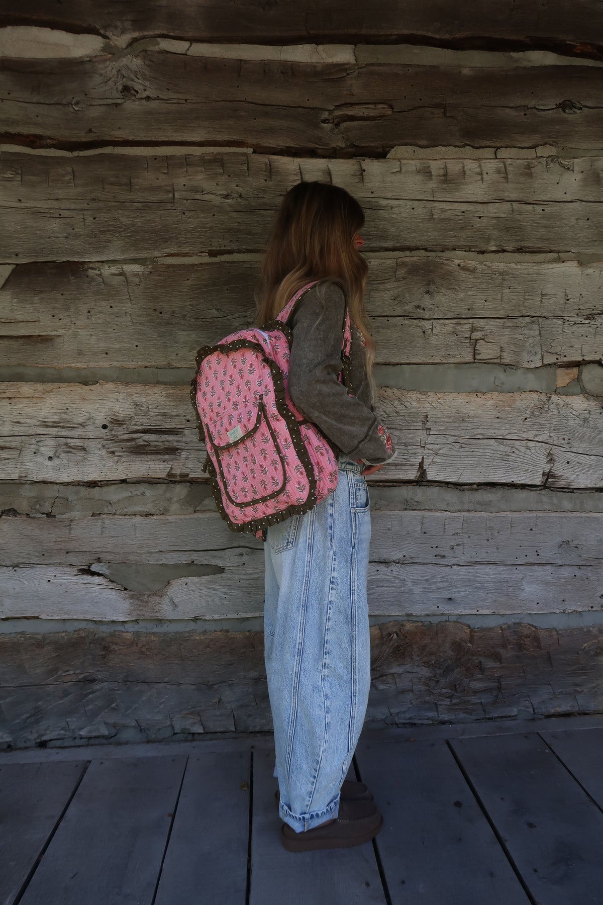 Georgia Ruffle Quilted Backpack