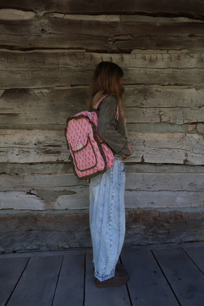Georgia Ruffle Quilted Backpack