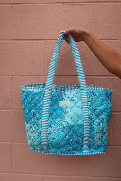 Tide Quilted Tote Bag
