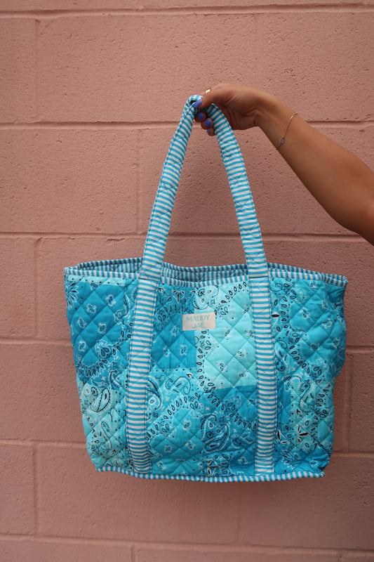 Tide Quilted Tote Bag