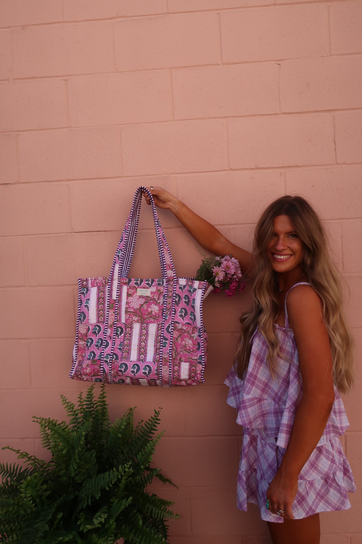 Luella Quilted Tote Bag