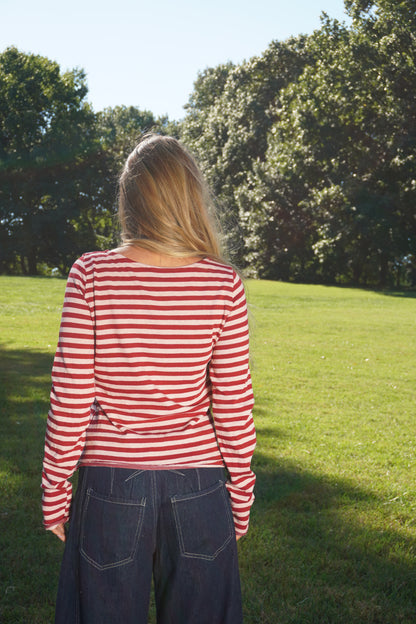 Wineberry Stripe Long Slv