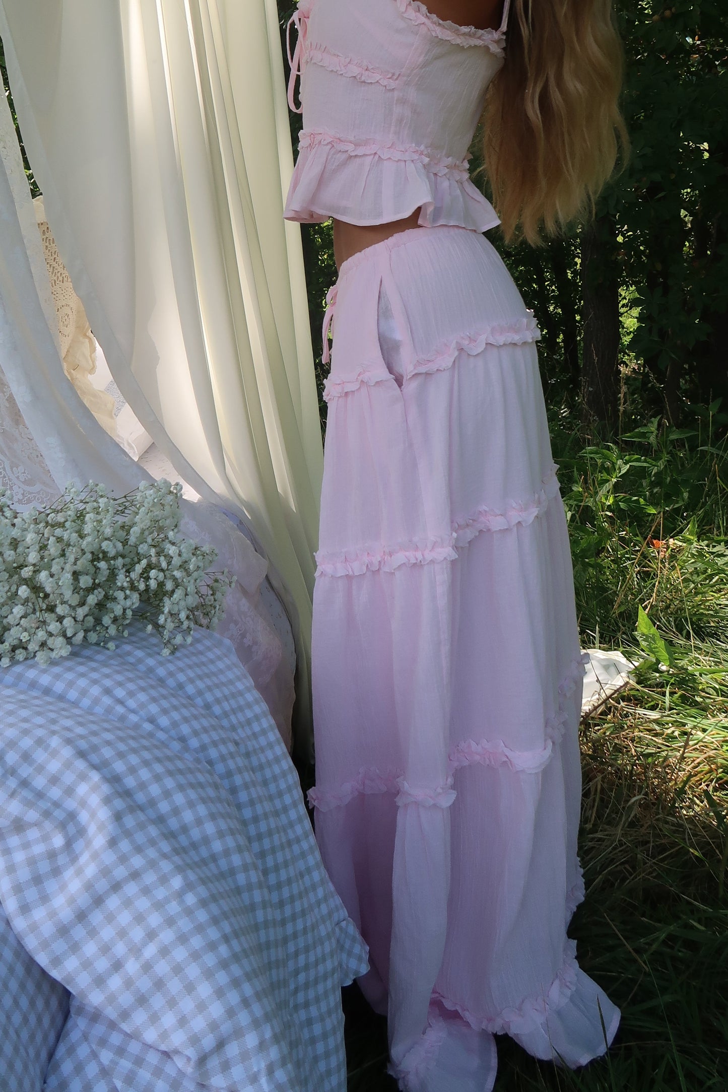 In No Hurry Pink Maxi Skirt