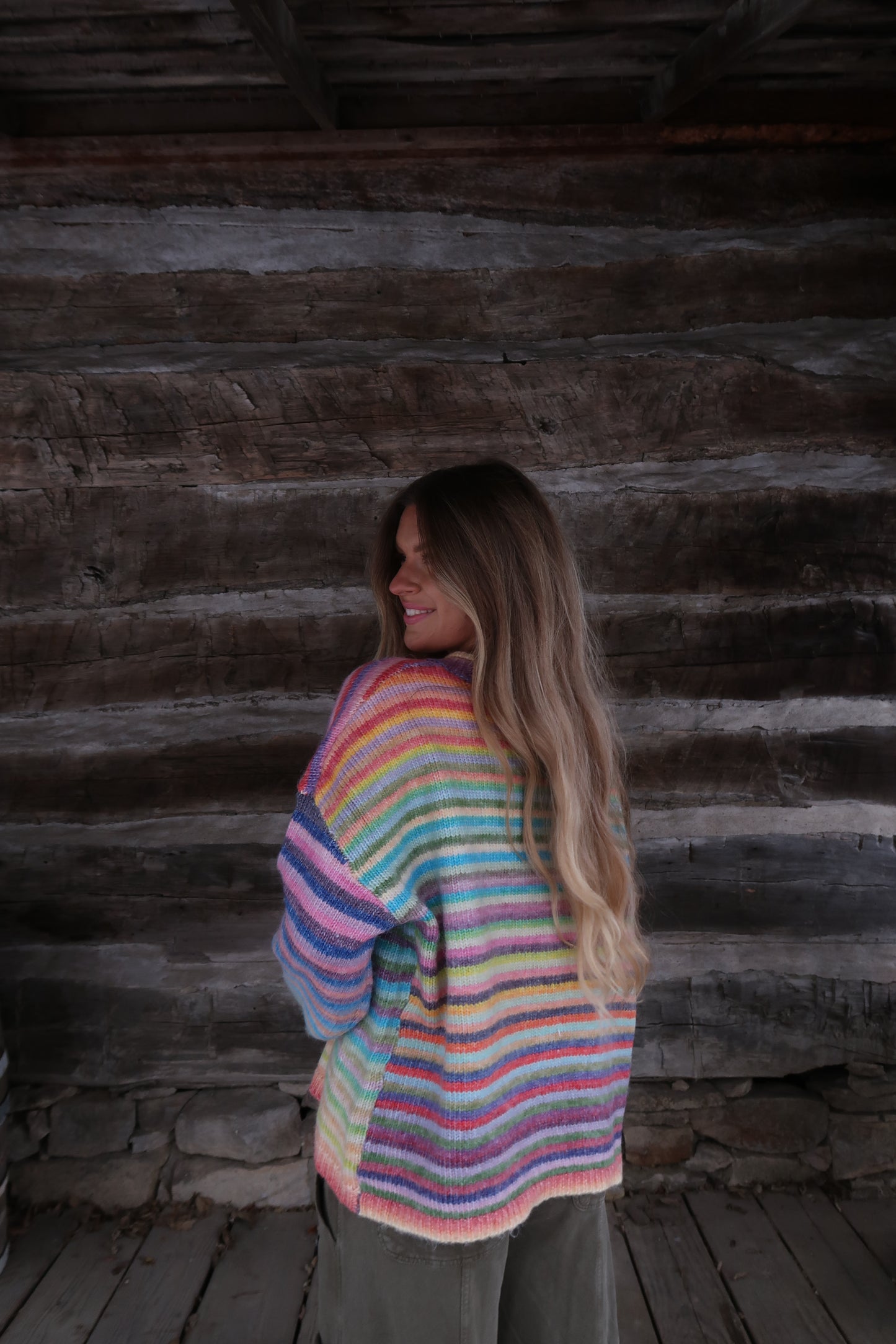 Crisp Air Stripe Cardigan
