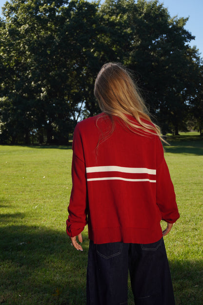 Red Perk Sweater
