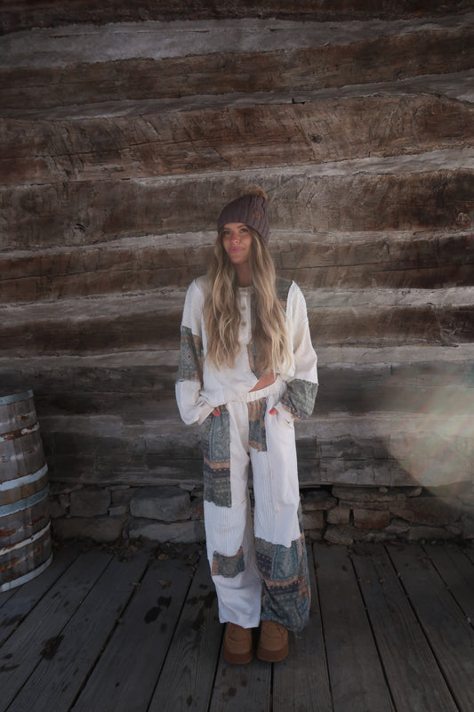 Natural Bandana Patch Long Sleeve