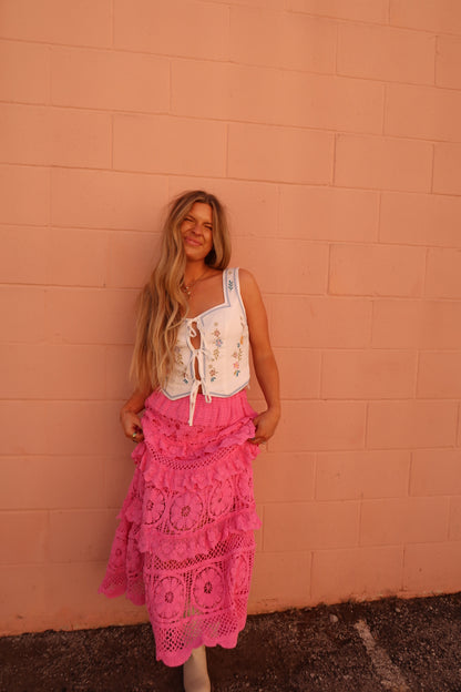 Belly Floral Tie Top