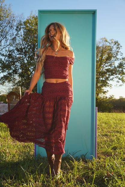 Burgundy Keepsake Top
