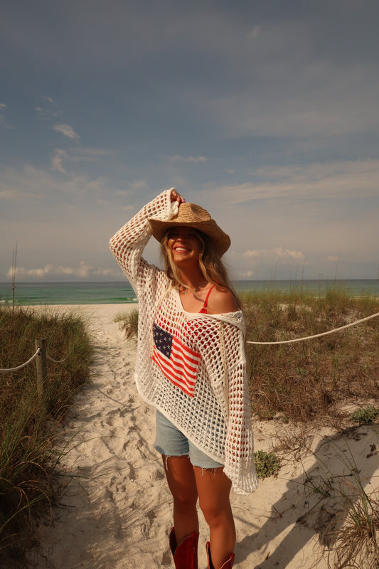 Red, White, and Tide Sweater