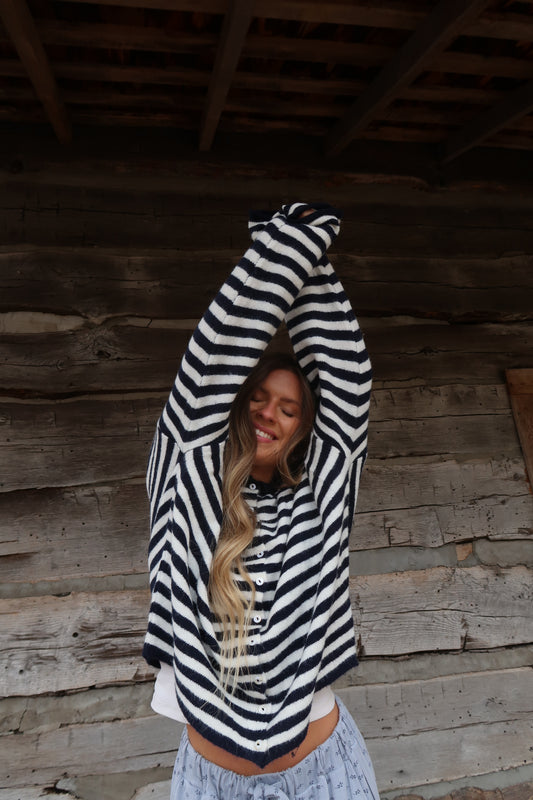 Navy Stripe Everyday cardi