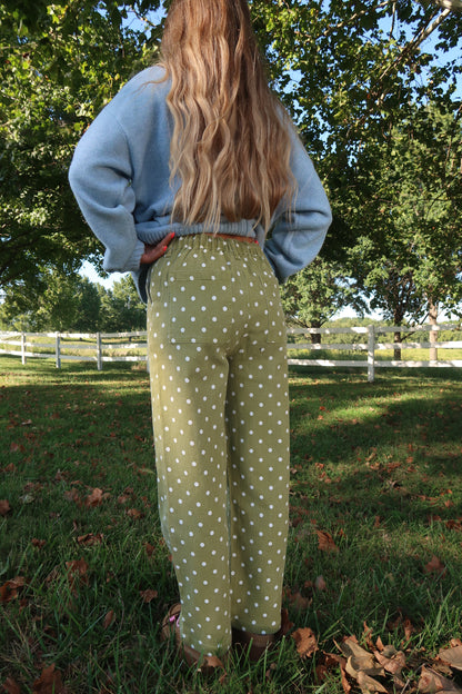 Sprouted Dot Wide Leg Jeans