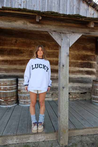 Lucky Plaid Mockneck