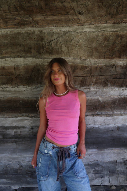 Candy Pink Mineral Wash Tank