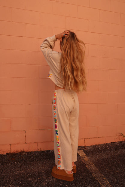 Happy Stitch Wide Leg Pants