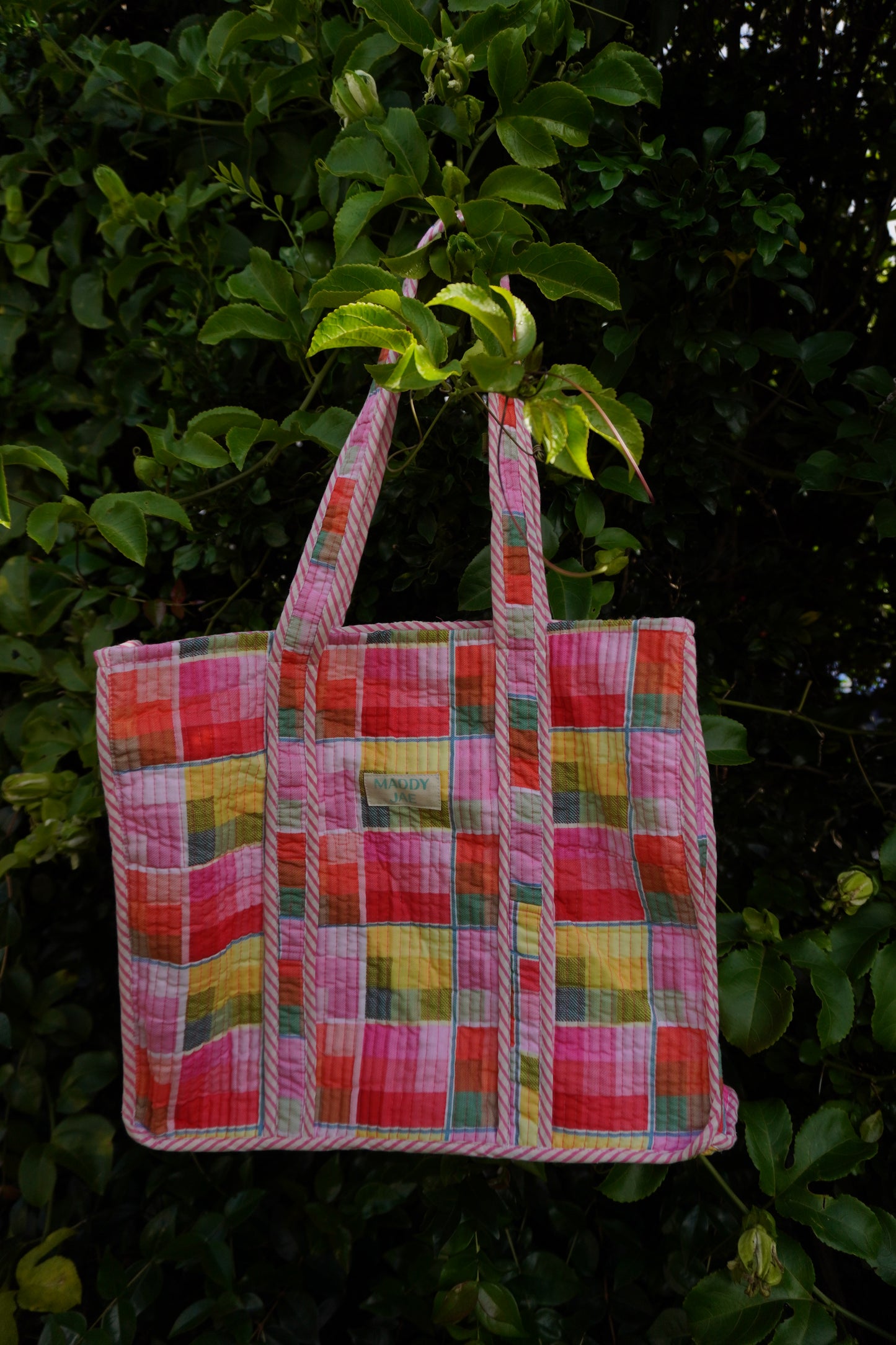 Lola Plaid Quilted Tote Bag